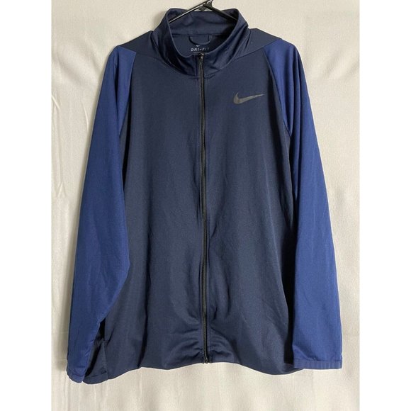 Nike Other - Nike Dri Fit Mens Size XL Navy Blue Jacket Long Sleeve Zip Up